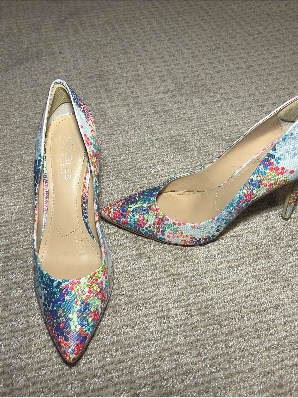Charles by Charles David Multicolor Floral Pointed Toe Pumps